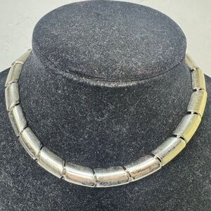 Vintage Monet textured omega necklace or choker Women’s costume jewelry